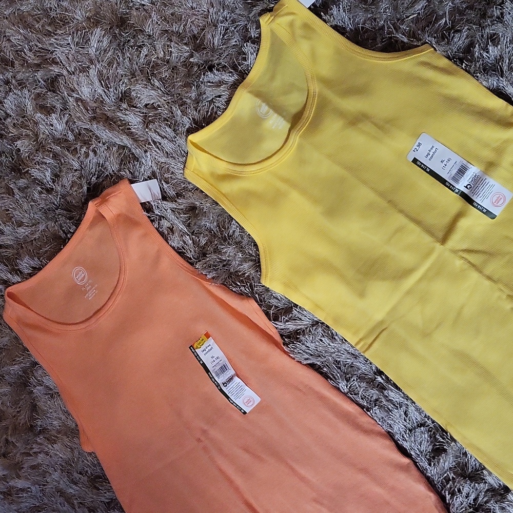 Orange and Yellow Tank Tops - Picture 3 of 4